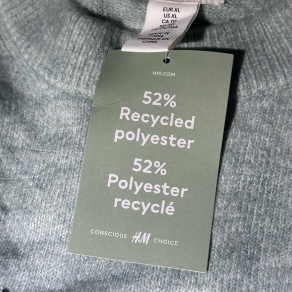 Mint green H&M sweater with a little twinkle! - Picture 4 of 8